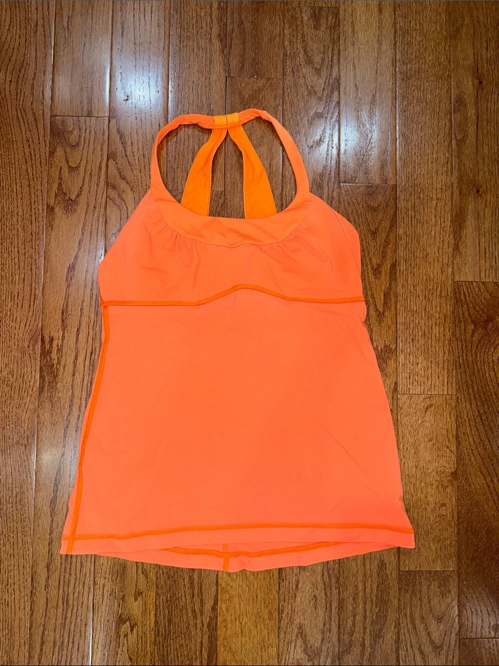lululemon athletica Neon Orange Racerback Tank Top